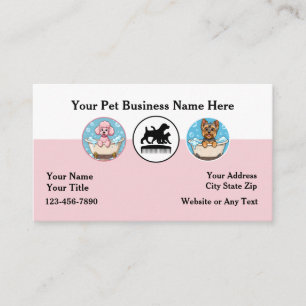 Cartes de visite mignonnes pour Toilettage d'anima