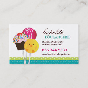 Cartes de visite mignons de bruit de gâteau