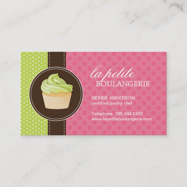 Cartes de visite mignons de petit gâteau (Devant)
