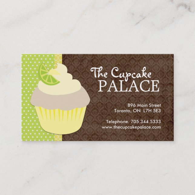Cartes de visite mignons de petit gâteau (Devant)