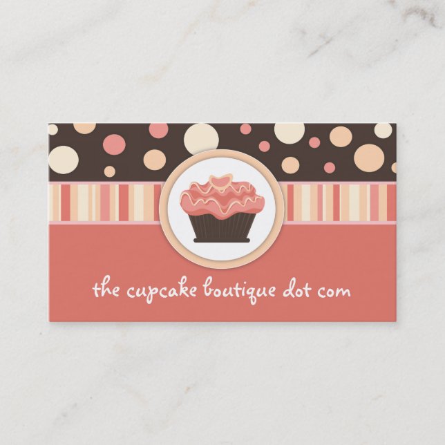Cartes de visite mignons de petit gâteau (Devant)