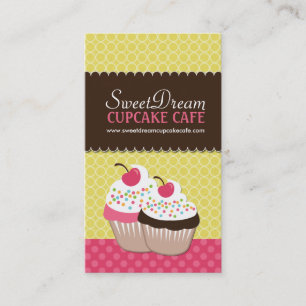 Cartes de visite mignons de petit gâteau