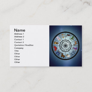 cartes de visite mignons de signe de zodiaque