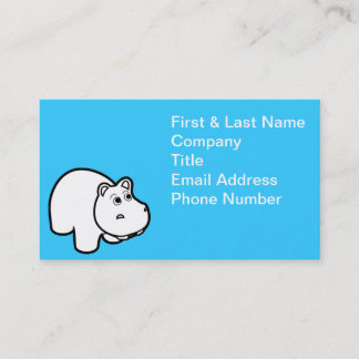 Cartes de visite mignons d'hippopotame