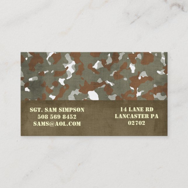 cartes de visite militaires (Devant)