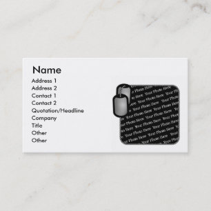 Cartes de visite militaires de photo d'étiquette