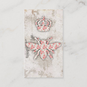 Cartes de visite minables vintages de reine des