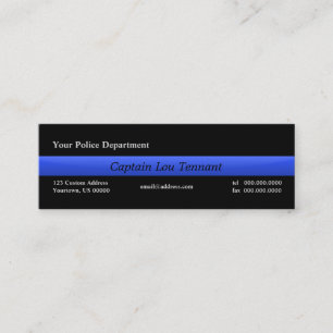 Cartes de visite minces de coutume de Blue Line
