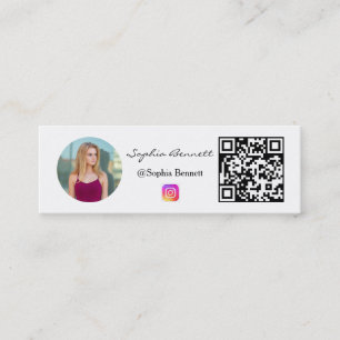 Cartes de visite miniatures Photo Instagram QR Abo