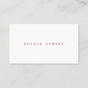 Cartes de visite minimalistes