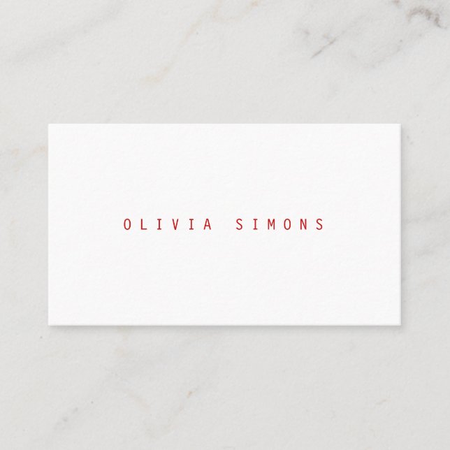 Cartes de visite minimalistes (Devant)