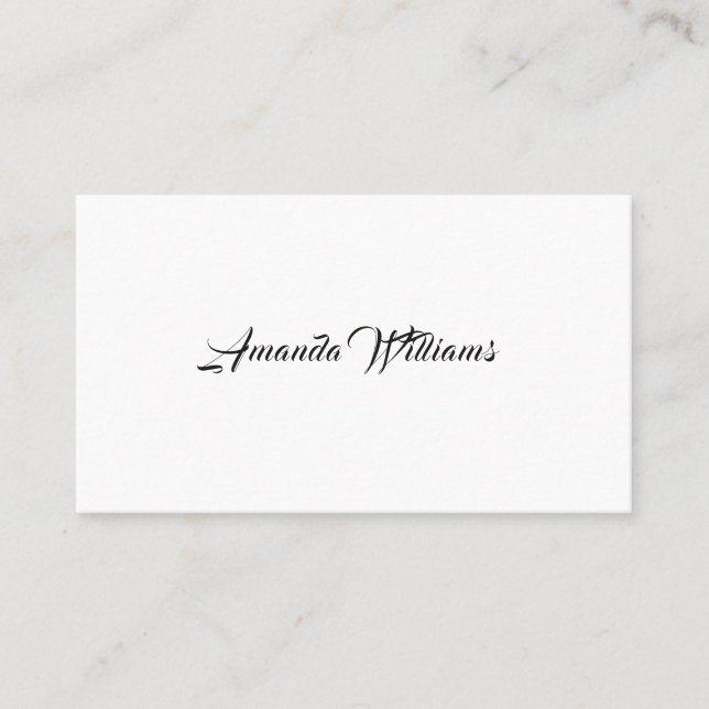 Cartes de visite minimalistes (Devant)