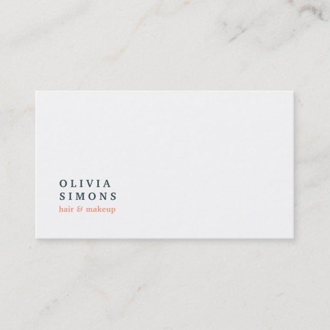 Cartes de visite minimalistes (Devant)