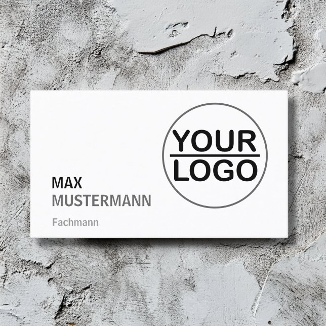 Cartes de visite minimalistes avec LOGO (Créateur téléchargé)