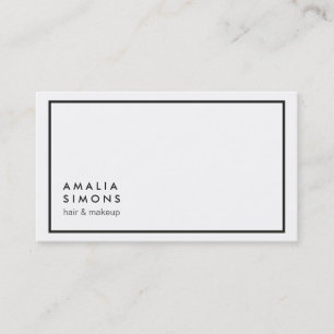 Cartes de visite minimalistes blancs