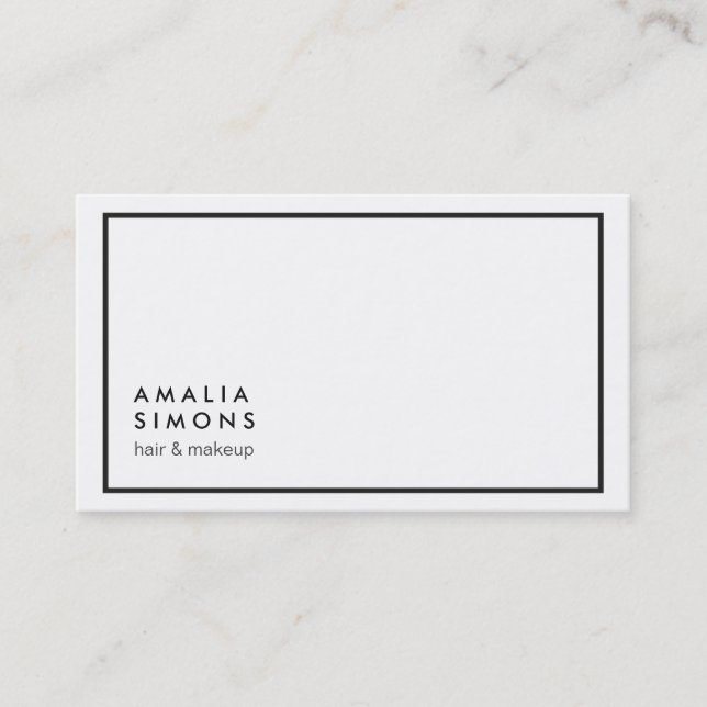 Cartes de visite minimalistes blancs (Devant)