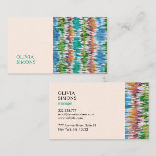 Cartes de visite minimalistes dans le style boho.