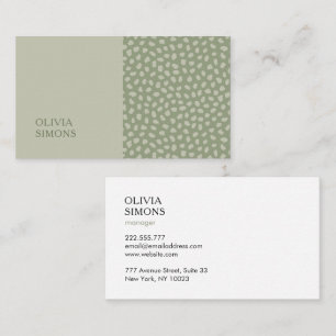 Cartes de visite minimalistes dans le style boho.