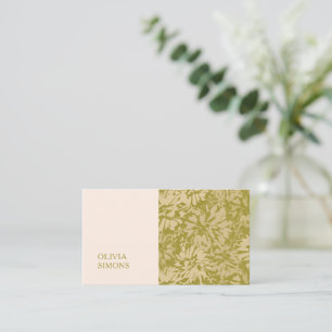 Cartes de visite minimalistes dans le style floral