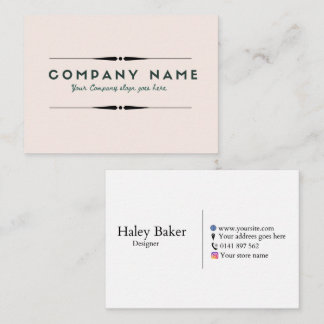 Cartes de visite minimalistes de Blush Chic