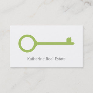 Cartes de visite minimalistes de la clé verte