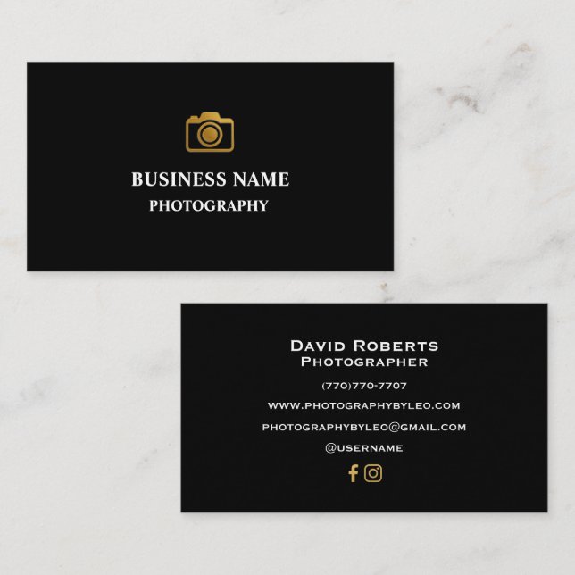 Cartes de visite minimalistes de luxe (Devant / Derrière)