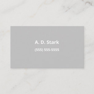 Cartes de visite minimalistes gris clair