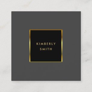 cartes de visite minimalistes gris-or
