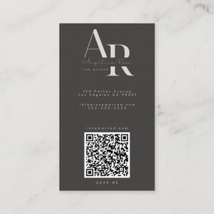 Cartes de visite minimalistes modernes avec QR Cod