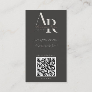 Cartes de visite minimalistes modernes avec QR Cod
