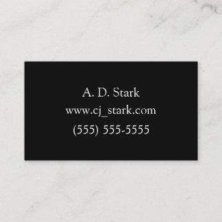 Cartes de visite minimalistes noirs solides