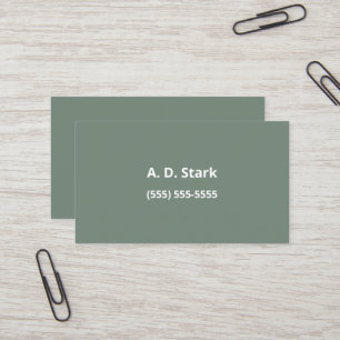Cartes de visite minimalistes Sage Green
