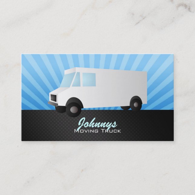 Cartes de visite mobiles de camion (Devant)