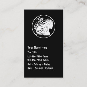 Cartes de visite mobiles de coiffure