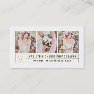 Cartes de visite moderne de photographie en blanc
