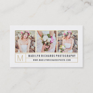 Cartes de visite moderne de photographie en blanc