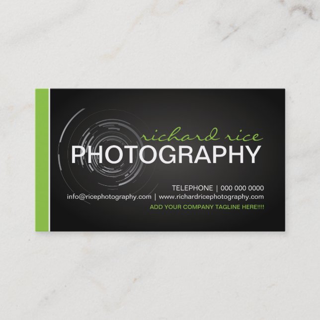 Cartes de visite modernes 2 de photographe (Devant)