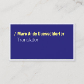 Cartes de visite modernes bleues jaunes pour entre