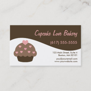 Cartes de visite modernes Brown de petit gâteau d