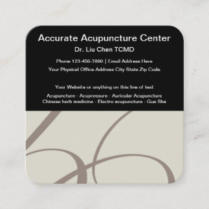 Cartes de visite modernes d'acuponcture