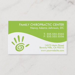 Cartes de visite modernes de chiropractie de