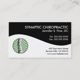 Cartes de visite modernes de chiropractie de