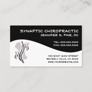 Cartes de visite modernes de chiropractie de