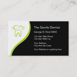 Cartes de visite modernes de dentiste