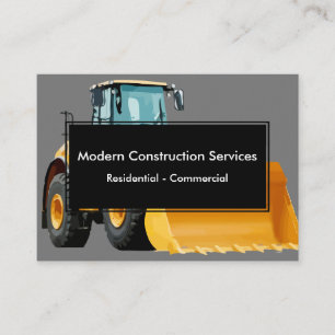 Cartes de visite modernes de la construction
