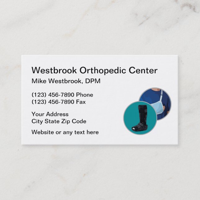 Cartes de visite modernes de l'Office du Docteur O (Devant)