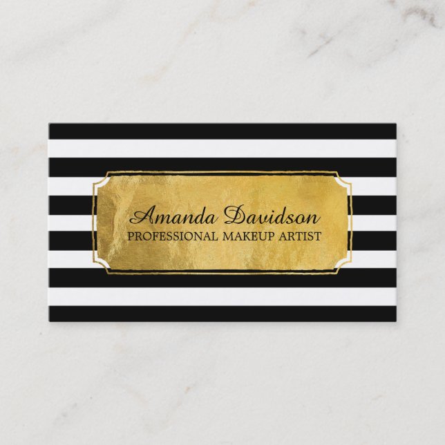 Cartes de visite modernes de maquilleur (Devant)