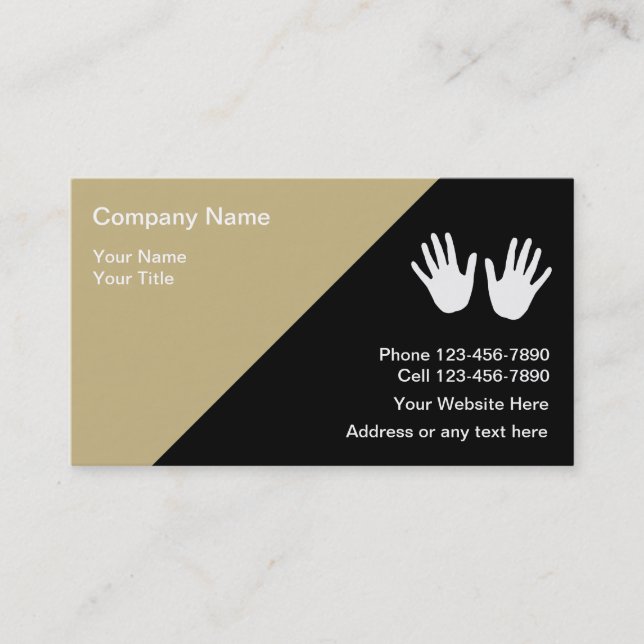 Cartes de visite modernes de massage (Devant)