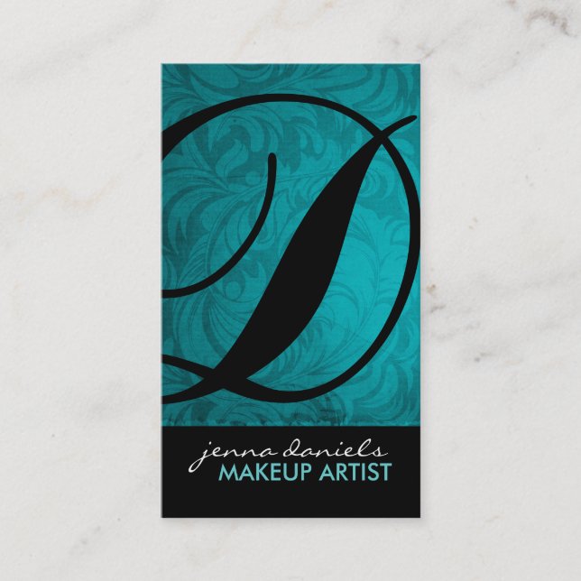 Cartes de visite modernes de monogramme (Devant)