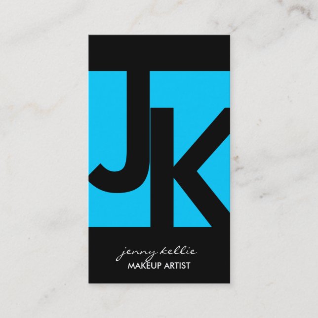Cartes de visite modernes de monogramme (Devant)